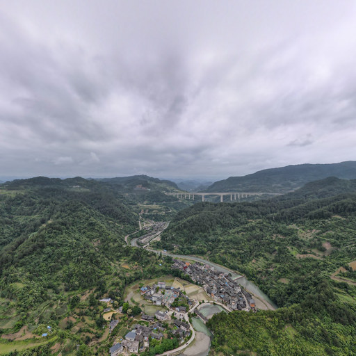 丹寨大簸箕村航拍全景