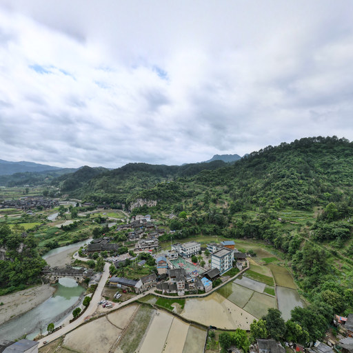 丹寨石桥村全景航拍